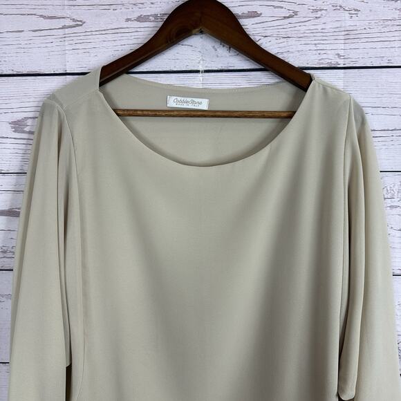 Cobblestone Tunic Womens OS Italy Top Minimalist Contemporary Career Coastal - Picture 3 of 9